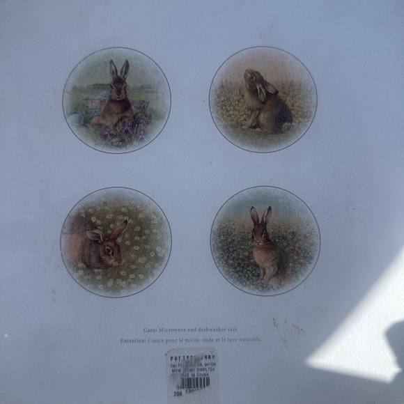 Pottery Barn Easter Rabbit Dinner Plates
Set of Four Cottagecore Shabby chic - Picture 2 of 5